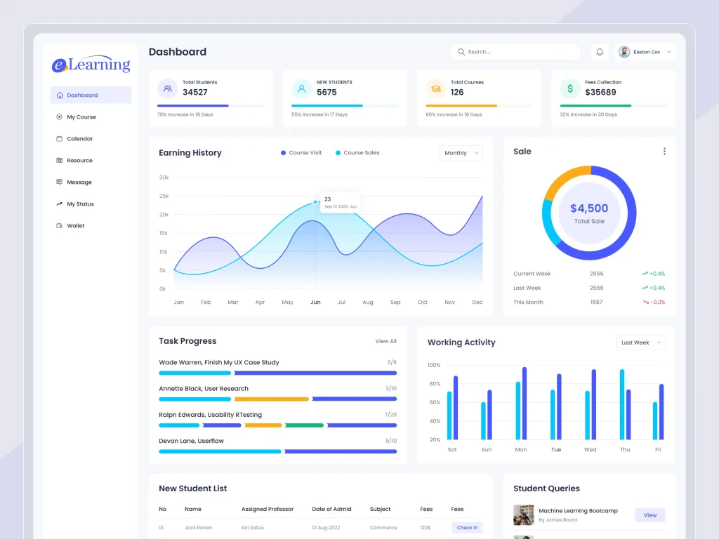 eLearning UI/UX Design
